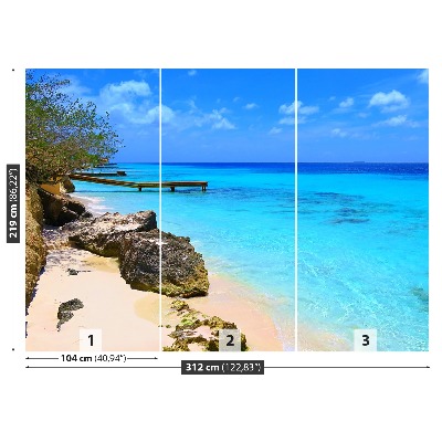 Papel de parede areia branca