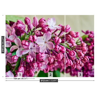 Mural de parede Lírios cor-de-rosa