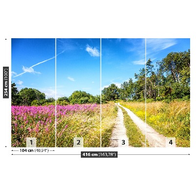 Papel de parede Prado florido