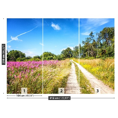 Papel de parede Prado florido