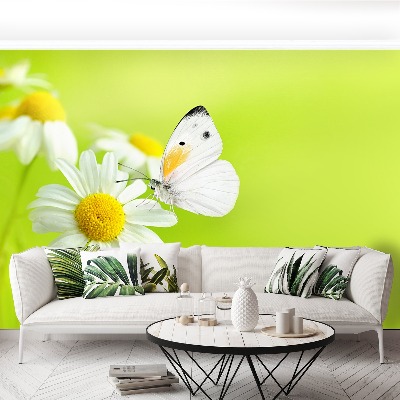 Mural de parede Borboleta e Camomila