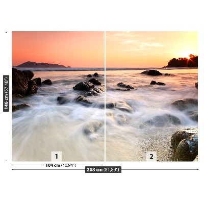 Papel de parede Mar de Rochas