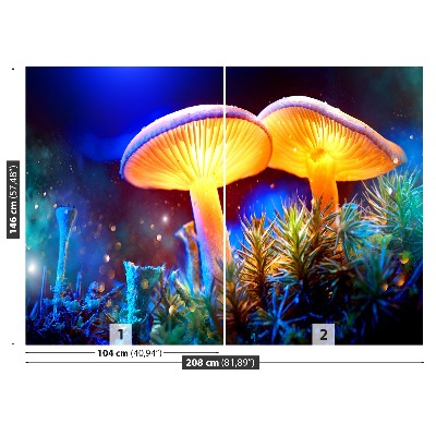 Papel de parede Floresta de cogumelos