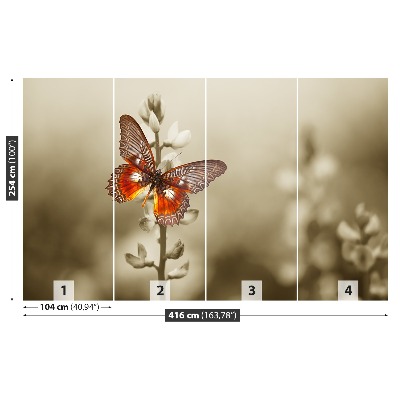 Papel de parede Flores de borboleta