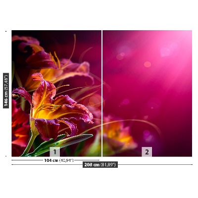 Mural de parede Lírio Roxo