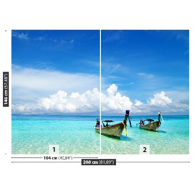 Papel de parede Barcos de praia