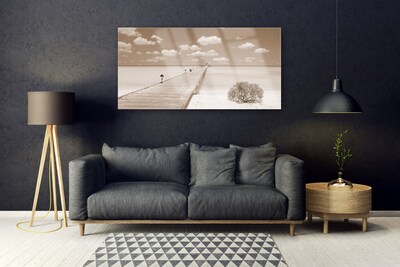 Pintura acrílica Paisagem da Ponte do Mar