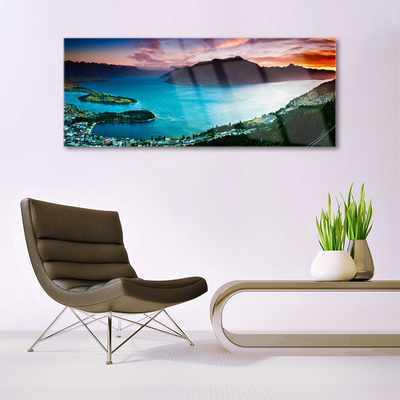 Pintura acrílica Paisagem das Montanhas da Península