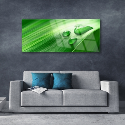 Pintura acrílica Gotas de água de folhas