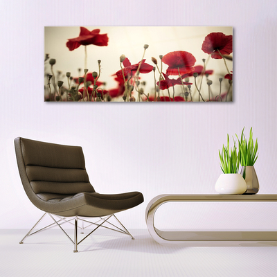 Pintura acrílica Flores de papoulas