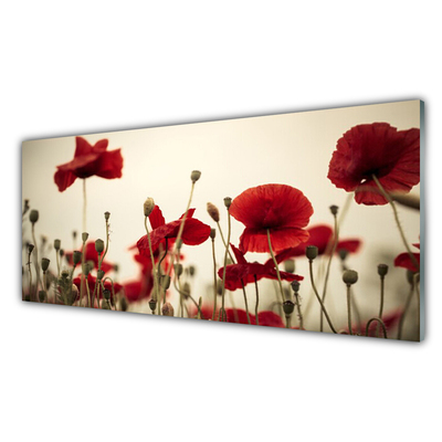 Pintura acrílica Flores de papoulas