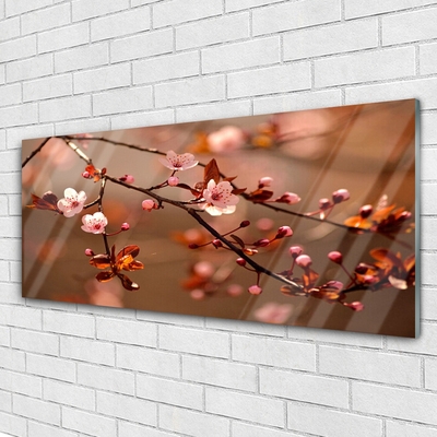 Pintura acrílica Pomar de flores para sala