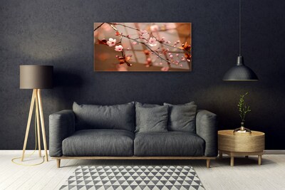 Pintura acrílica Pomar de flores para sala