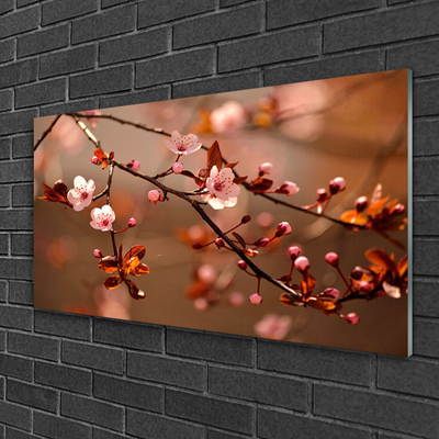 Pintura acrílica Pomar de flores para sala