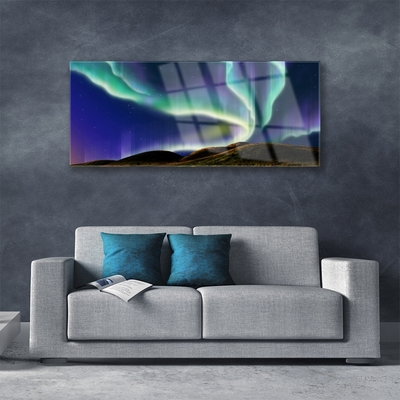 Quadro acrílico Paisagem da aurora boreal