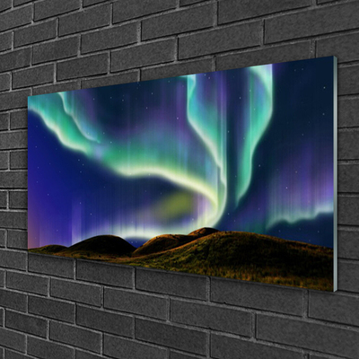 Quadro acrílico Paisagem da aurora boreal