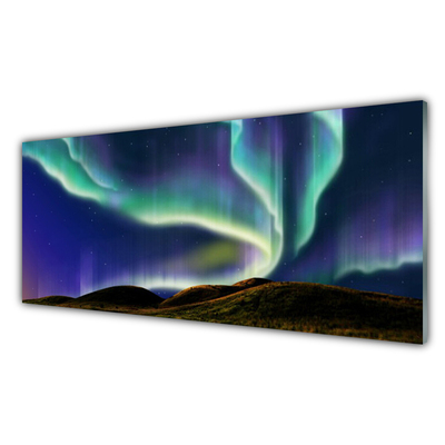 Quadro acrílico Paisagem da aurora boreal
