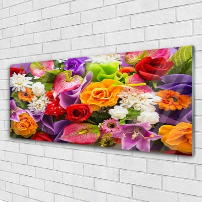 Quadro acrílico Flores na Parede