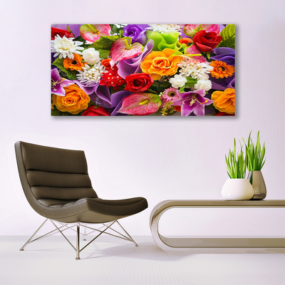 Quadro acrílico Flores na Parede