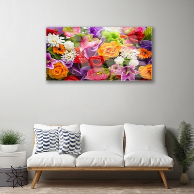 Quadro acrílico Flores na Parede