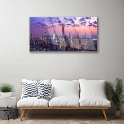 Pintura acrílica Arranha-céus da cidade