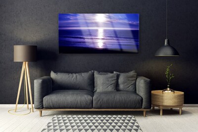 Pintura acrílica Paisagem do Mar e do Sol