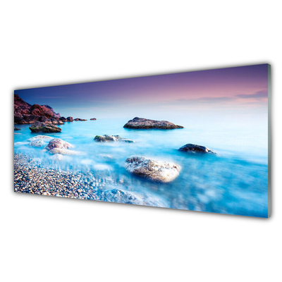 Quadro acrílico Mar de Seixos Zen