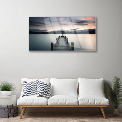 Pintura acrílica Arquitetura do Mar da Ponte