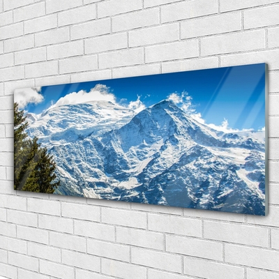 Quadro acrílico Paisagem de árvores de montanha