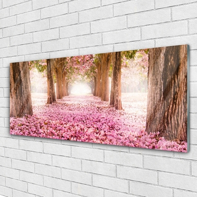 Quadro acrílico Árvore Rosas Flores Natureza