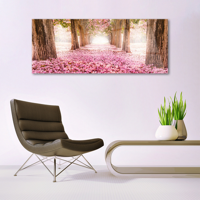Quadro acrílico Árvore Rosas Flores Natureza