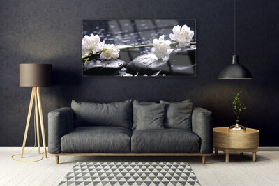 Quadro acrílico Pedras de flores