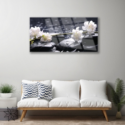 Quadro acrílico Pedras de flores