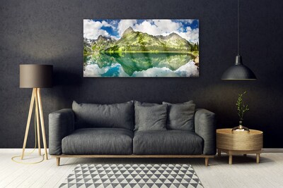 Quadro acrílico Paisagem de lagos e montanhas