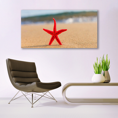 Quadro acrílico Arte de estrela do mar de praia