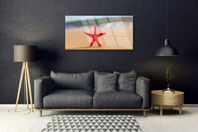 Quadro acrílico Arte de estrela do mar de praia
