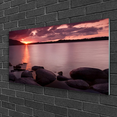 Pintura acrílica Paisagem de Pedras do Mar