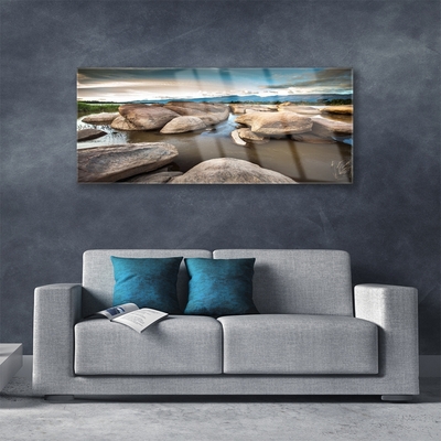 Pintura acrílica Paisagem rochosa