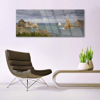 Quadro acrílico Paisagem de rochas marinhas