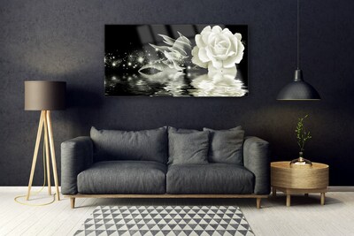 Quadro acrílico Planta de flor de rosa