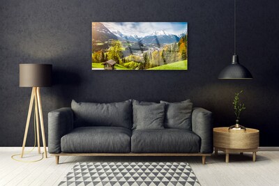 Pintura acrílica Paisagem dos Alpes