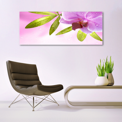 Quadro acrílico Flor Folhas Planta