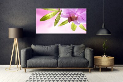 Quadro acrílico Flor Folhas Planta