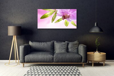 Quadro acrílico Flor Folhas Planta