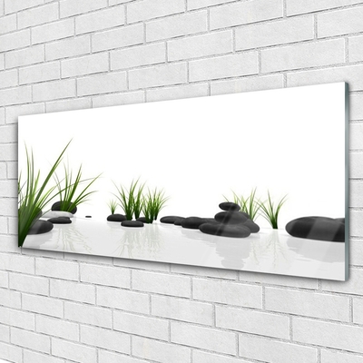 Quadro acrílico Pedras Grama Arte