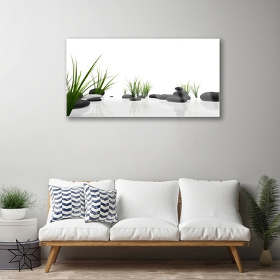 Quadro acrílico Pedras Grama Arte