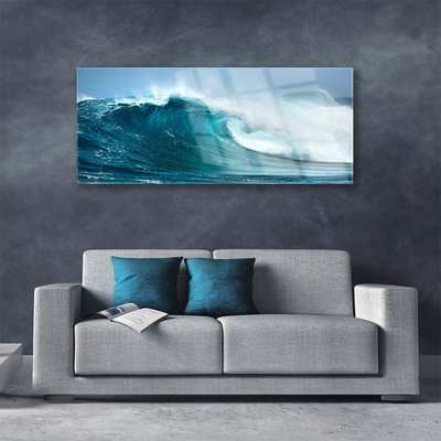 Pintura acrílica Paisagem de ondas