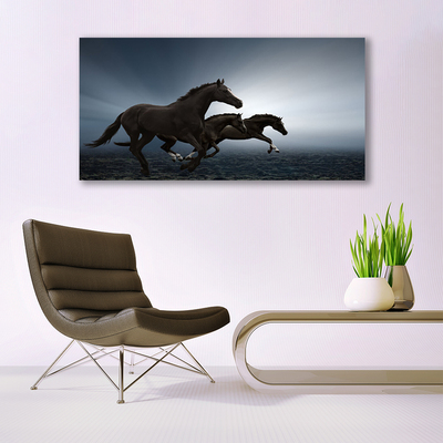 Pintura acrílica Cavalos Animais