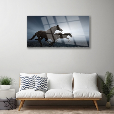 Pintura acrílica Cavalos Animais