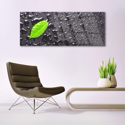 Quadro acrílico Arte com gotas de folhas